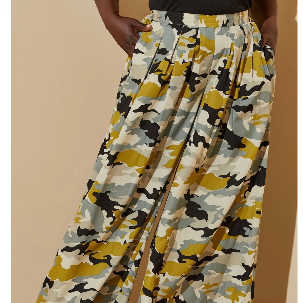 BN Camo Print Wide Leg Pants Size 23/24 & 26/28 - Picture 7 of 14
